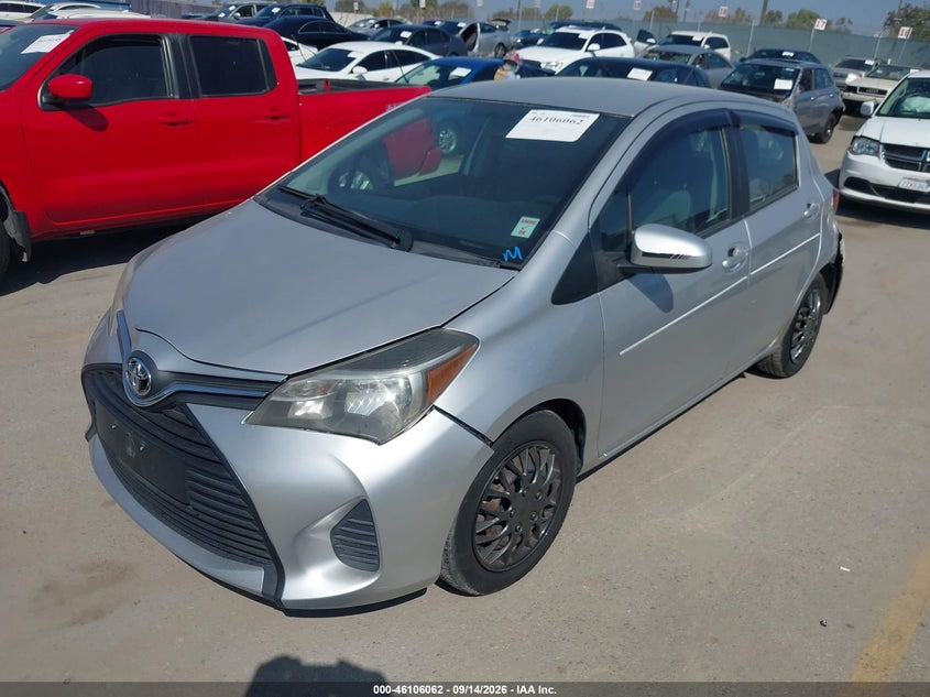 Vin: vnkktud33fa024458, lot: 46605720, toyota yaris l 20152