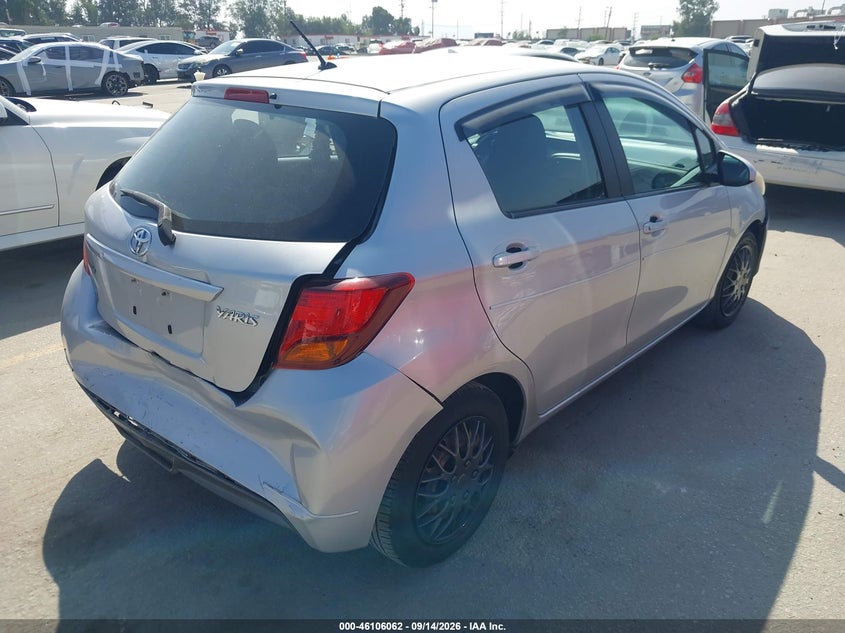 Vin: vnkktud33fa024458, lot: 46605720, toyota yaris l 20154