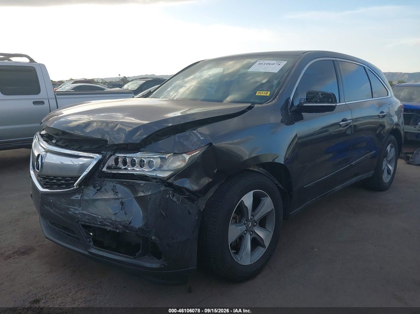 Vin: 5fryd3h23eb015582, lot: 46605736, acura mdx 20142