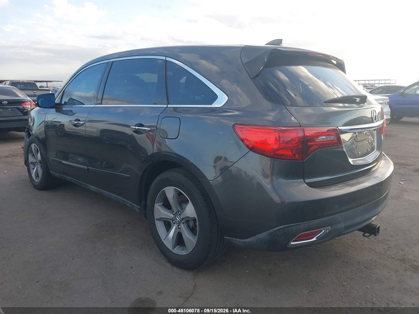 Vin: 5fryd3h23eb015582, lot: 46605736, acura mdx 20143