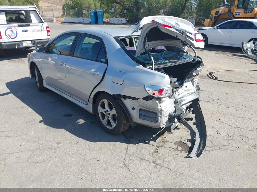 Vin: 2t1bu4eexbc619190, lot: 46605744, toyota corolla s 20113