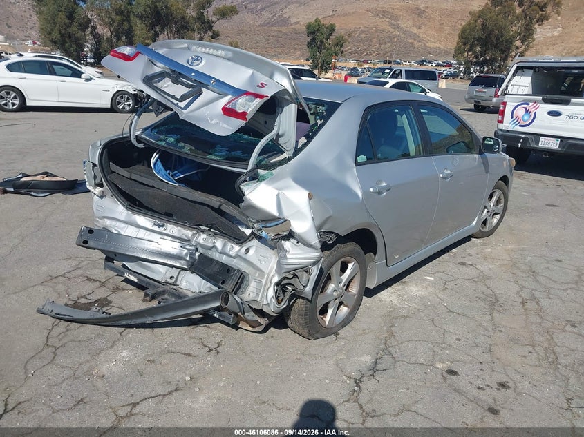 Vin: 2t1bu4eexbc619190, lot: 46605744, toyota corolla s 20114