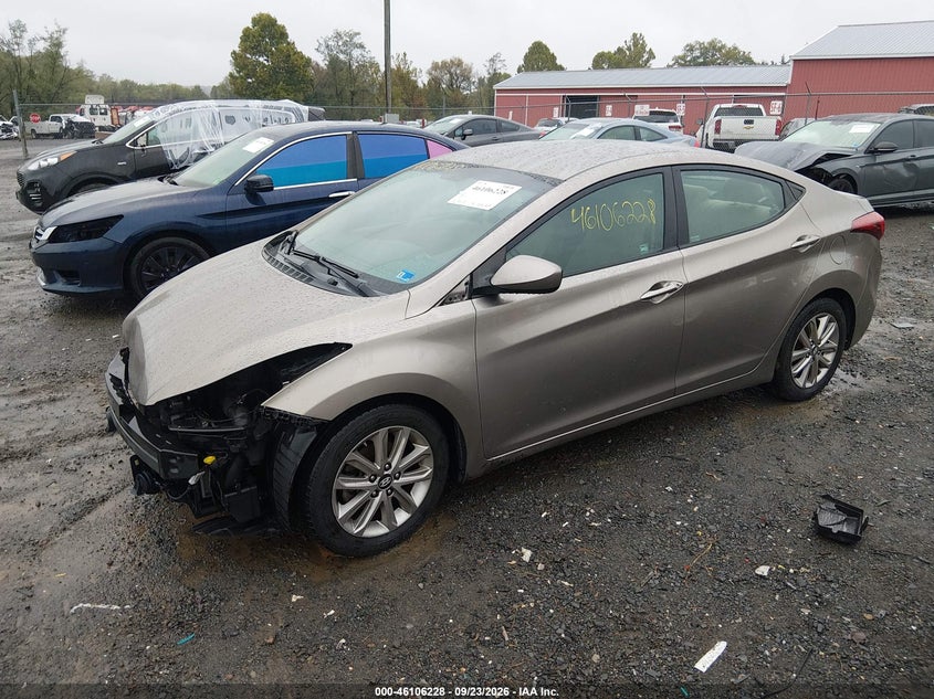 Vin: 5npdh4ae7gh744705, lot: 46605886, hyundai elantra se 20162