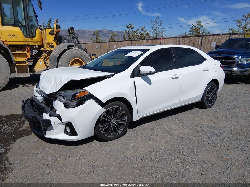 Vin: 2t1burhe1gc543892, lot: 46605887, toyota corolla s premium 20162