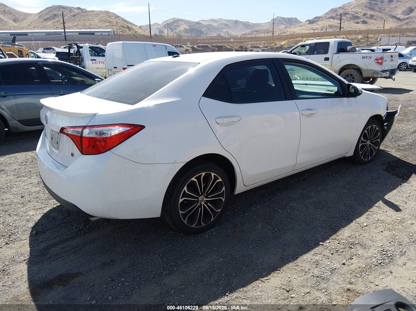 Vin: 2t1burhe1gc543892, lot: 46605887, toyota corolla s premium 20164