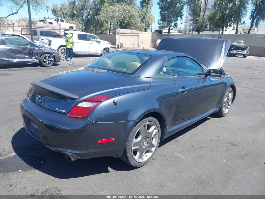 LEXUS SC 430 2008 VIN JTHFN45Y789019412