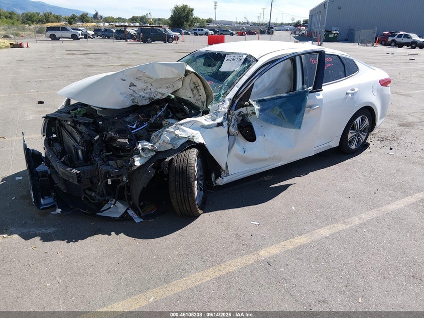 Vin: knagu4le1j5023287, lot: 46605896, kia optima hybrid ex 20182