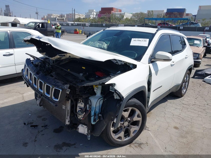 Vin: 3c4njccb1lt128823, lot: 46605906, jeep compass limited fwd 20202