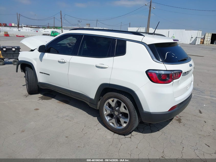 Vin: 3c4njccb1lt128823, lot: 46605906, jeep compass limited fwd 20203