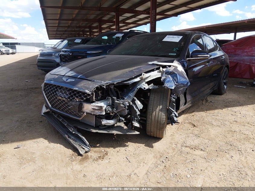 Vin: kmtg44la6ku027019, lot: 46605928, genesis g70 2.0t advanced 20192