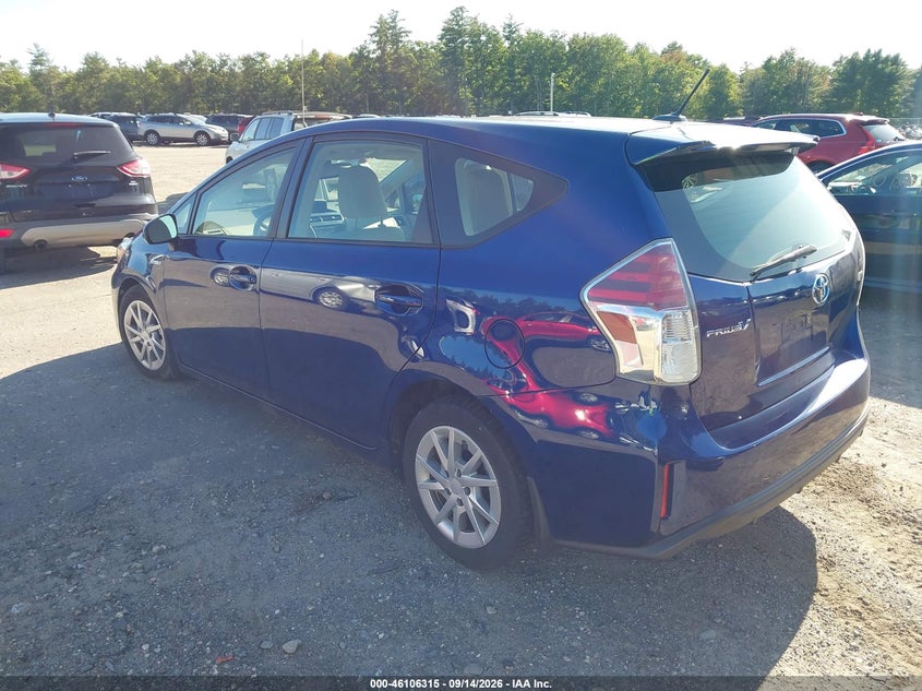 Vin: jtdzn3eu0fj039891, lot: 46605973, toyota prius v four 20153