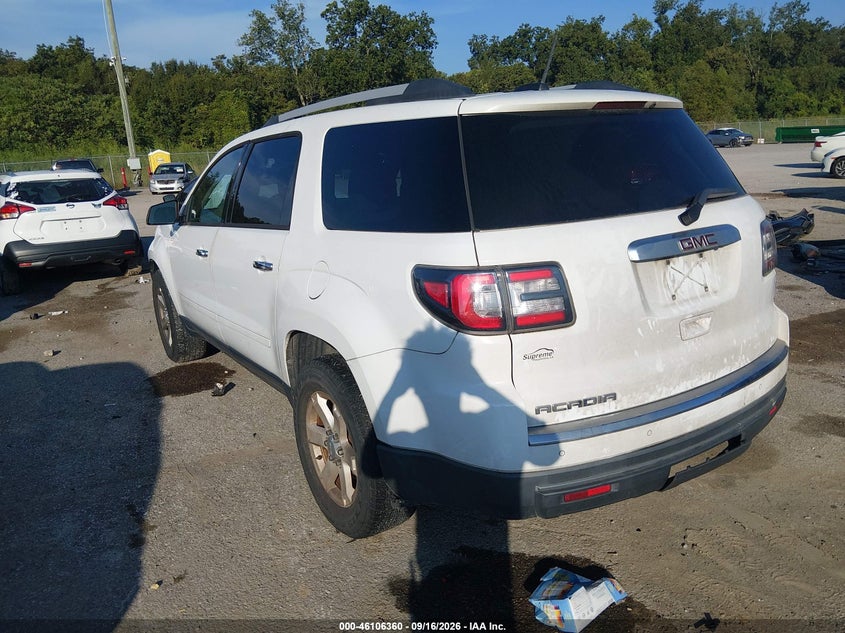 Vin: 1gkkrned9gj142377, lot: 46606018, gmc acadia sle-1 20163