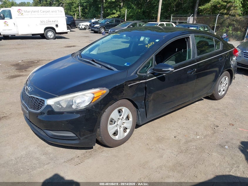 Vin: knafx4a68g5534860, lot: 46606077, kia forte lx 20162