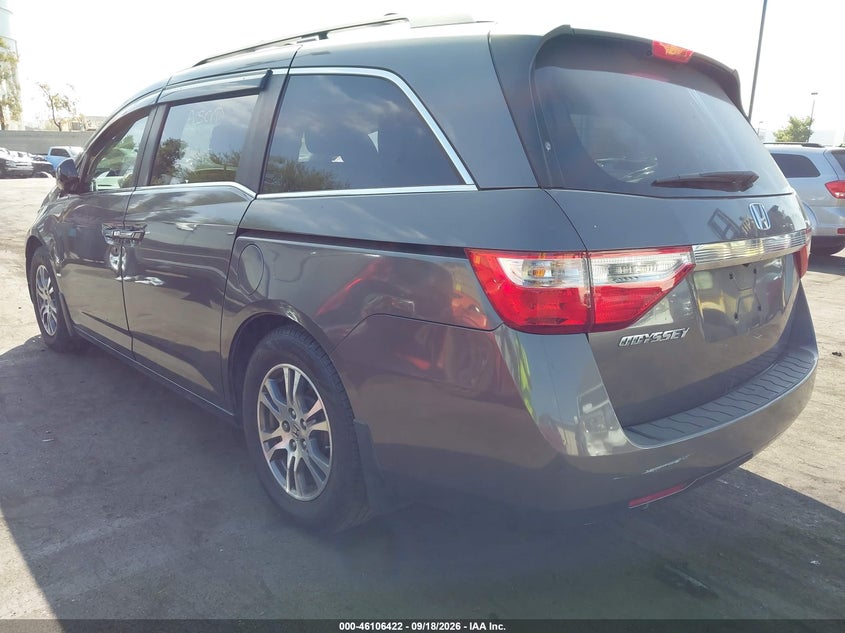 Vin: 5fnrl5h61bb083527, lot: 46606080, honda odyssey ex-l 20113