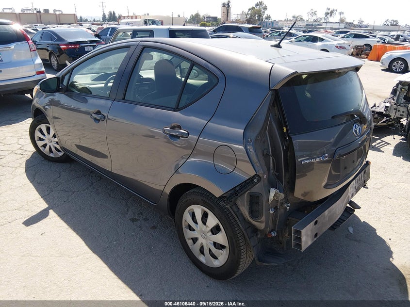 Vin: jtdkdtb35e1076594, lot: 46606098, toyota prius c one 20143