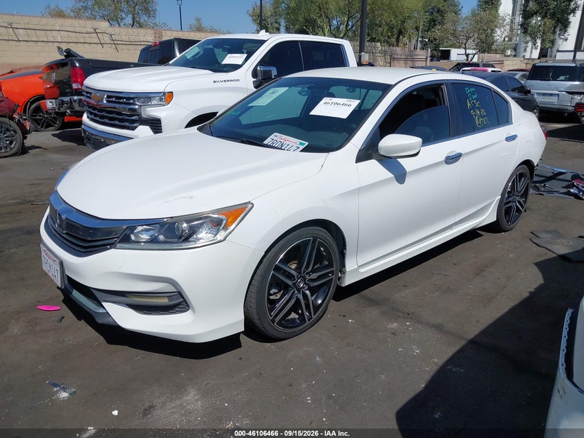 Vin: 1hgcr2f52ga129476, lot: 46606124, honda accord sport 20162