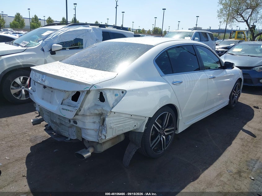 Vin: 1hgcr2f52ga129476, lot: 46606124, honda accord sport 20164