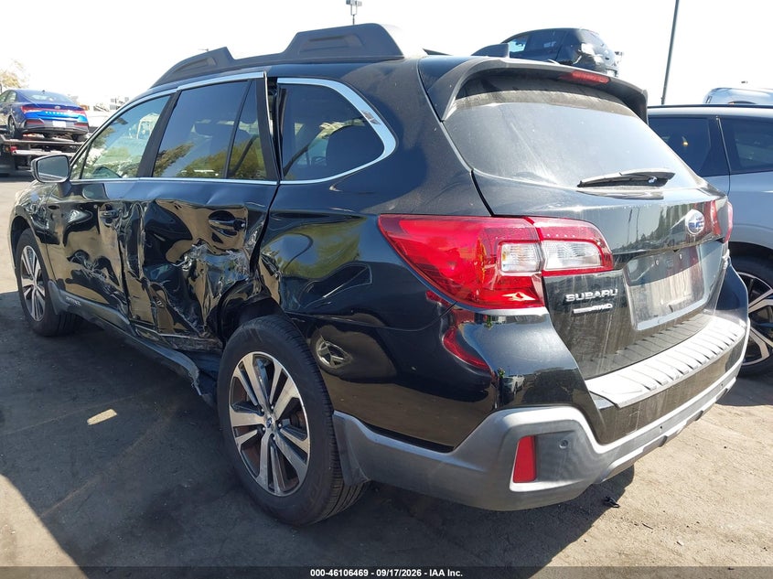 Vin: 4s4bsenc8j3315708, lot: 46606127, subaru outback 3.6r limited 20183