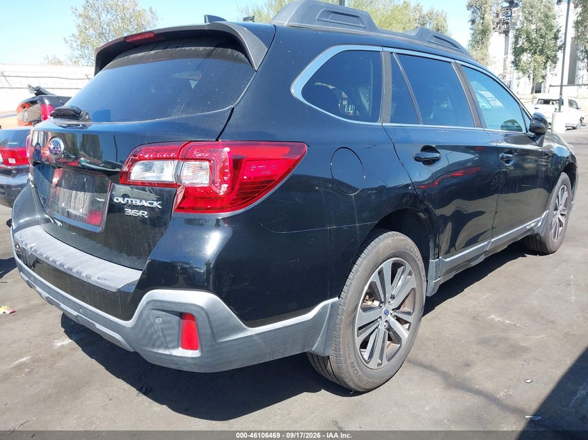 Vin: 4s4bsenc8j3315708, lot: 46606127, subaru outback 3.6r limited 20184