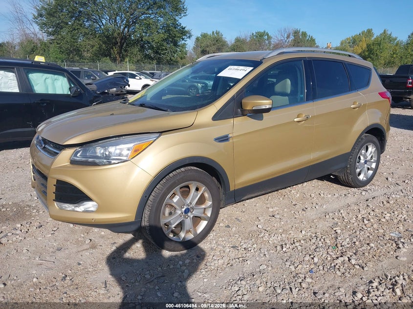 Vin: 1fmcu9jx7fub57734, lot: 46606152, ford escape titanium 20152