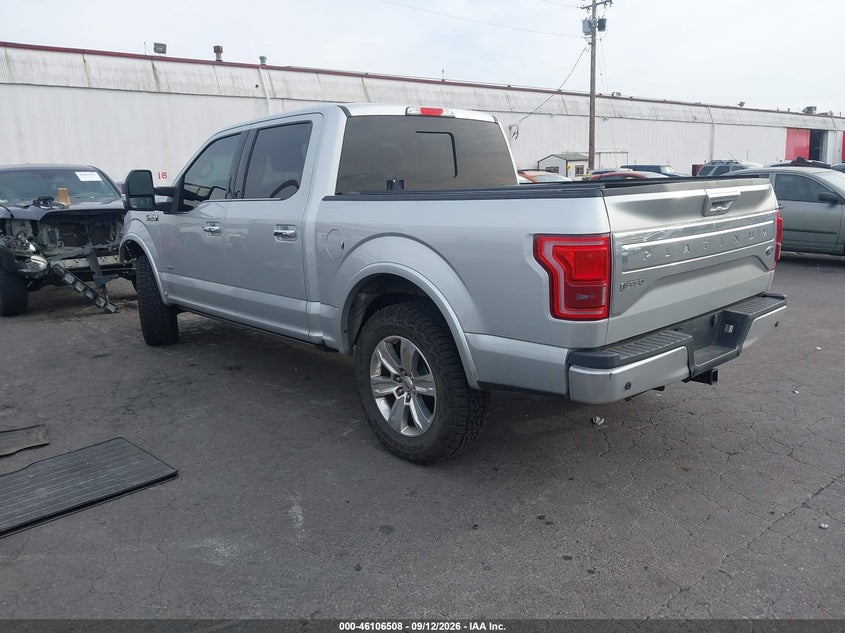 Vin: 1ftew1eg7gfa64480, lot: 46606166, ford f-150 platinum 20163
