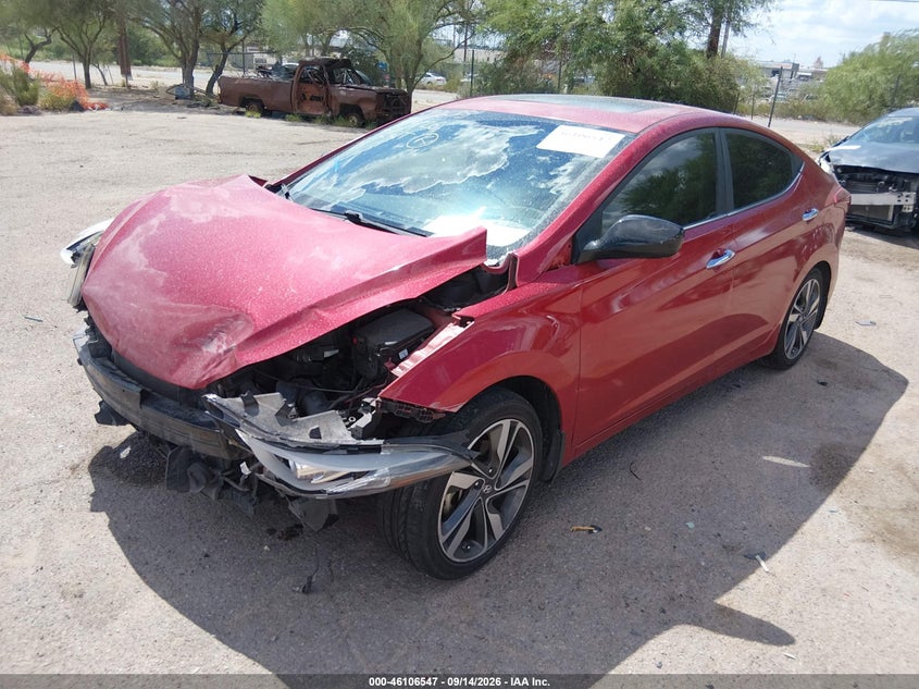 2014 Hyundai Elantra, Front End, IAAI, VIN KMHDH4AEXEU168204 — photo 2