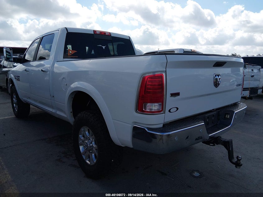 Vin: 3c6ur5fl5hg588319, lot: 46606230, ram 2500 laramie  4x4 6'4 box 20173