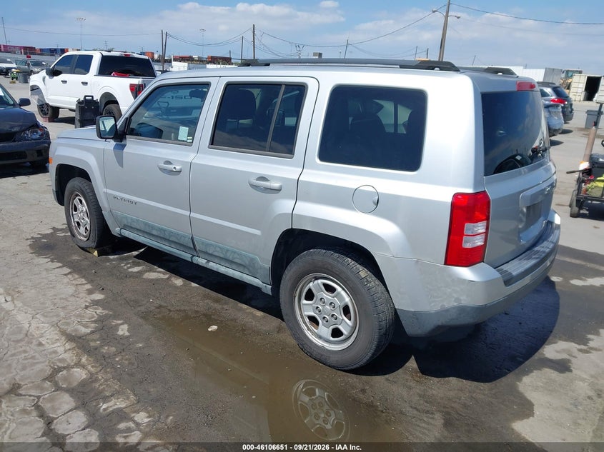 Vin: 1j4nt1ga6bd267036, lot: 46606309, jeep patriot sport 20113