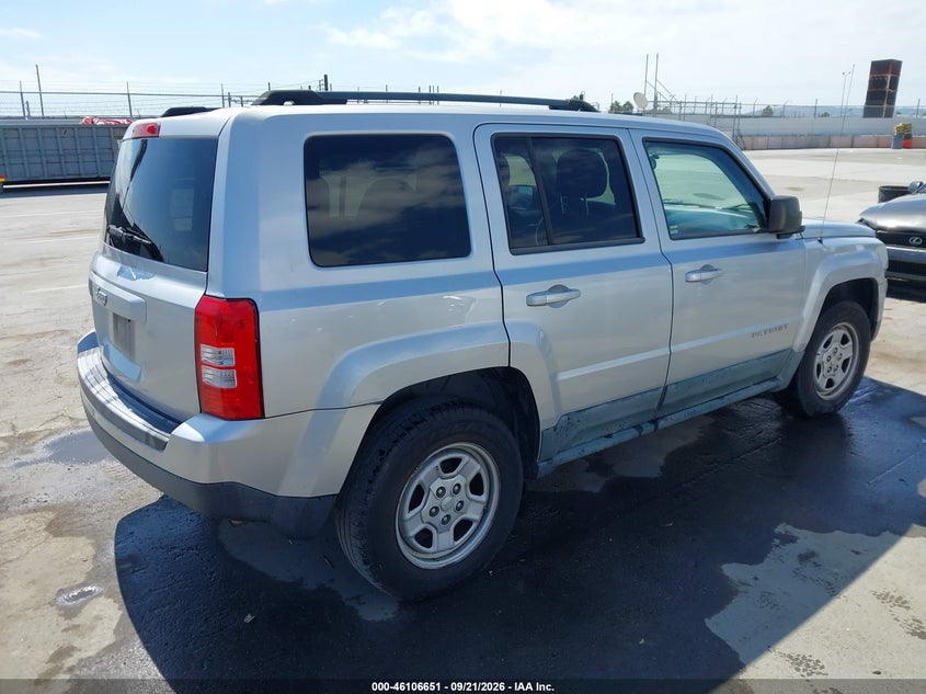 Vin: 1j4nt1ga6bd267036, lot: 46606309, jeep patriot sport 20114