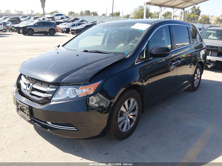 Vin: 5fnrl5h3xgb138411, lot: 46606326, honda odyssey se 20162