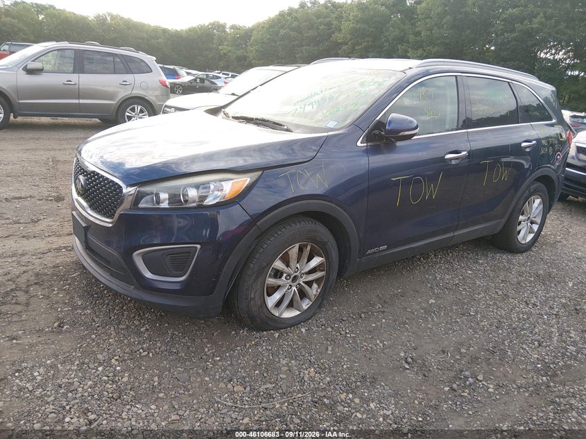 Vin: 5xypgda56gg036257, lot: 46606341, kia sorento 3.3l lx 20162