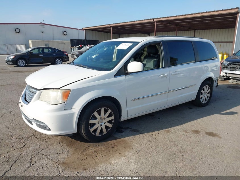 Vin: 2c4rc1bg4dr674386, lot: 46606356, chrysler town & country touring 20132