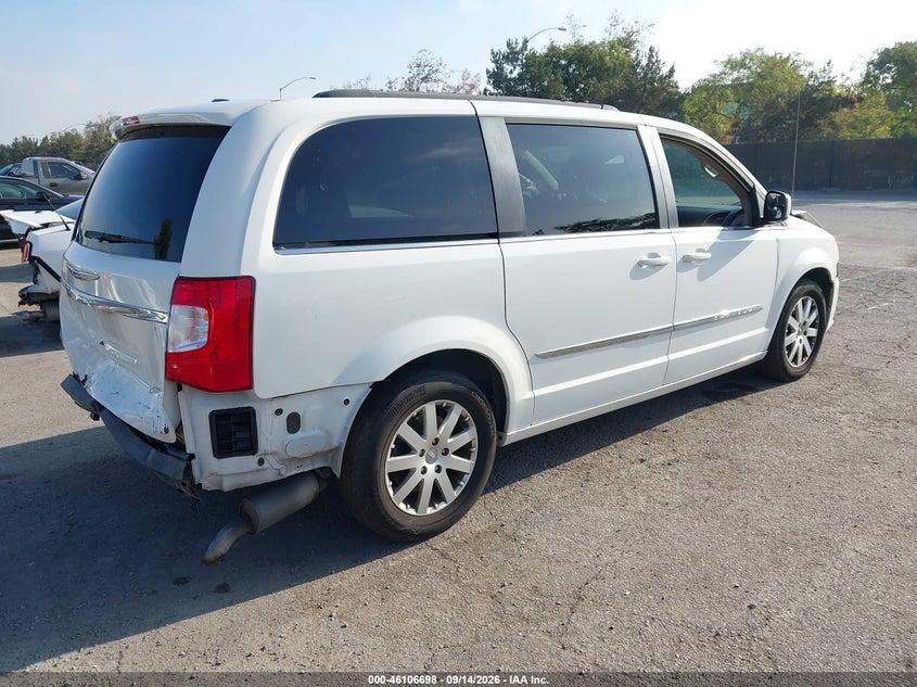 Vin: 2c4rc1bg4dr674386, lot: 46606356, chrysler town & country touring 20134