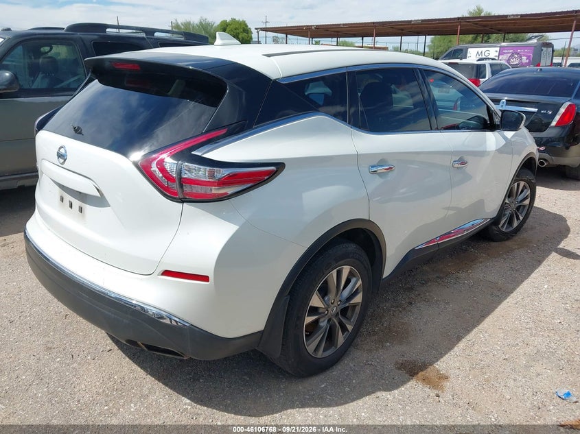 Vin: 5n1az2mg0hn185254, lot: 46606426, nissan murano s 20174