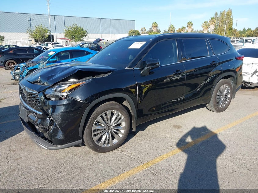 Vin: 5tdfzrbh9ns171163, lot: 46606455, toyota highlander platinum 20222