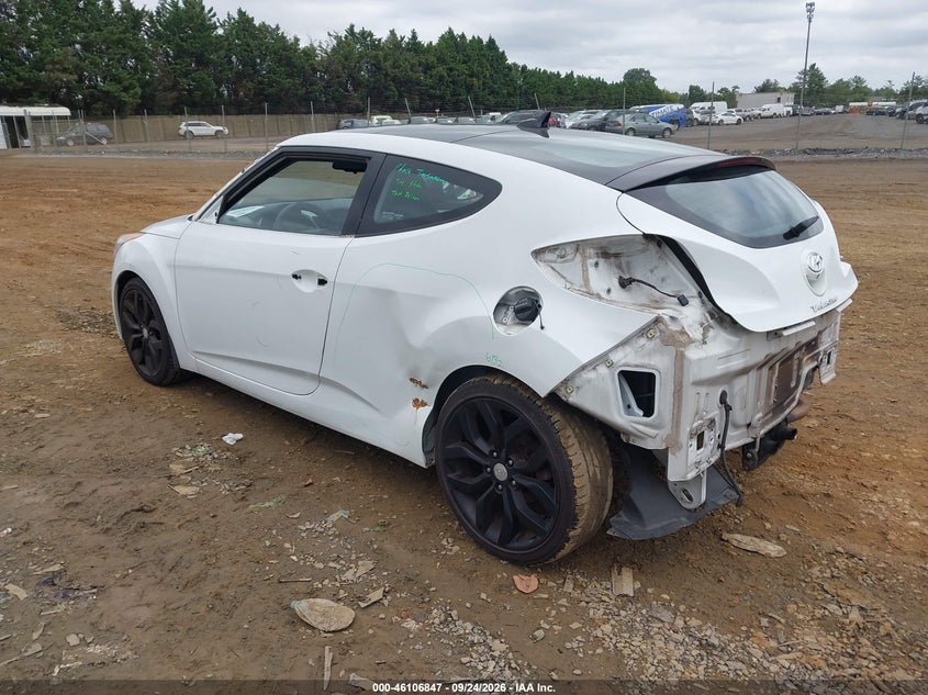 Vin: kmhtc6ad1fu225131, lot: 46606505, hyundai veloster 20153