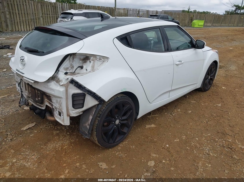Vin: kmhtc6ad1fu225131, lot: 46606505, hyundai veloster 20154