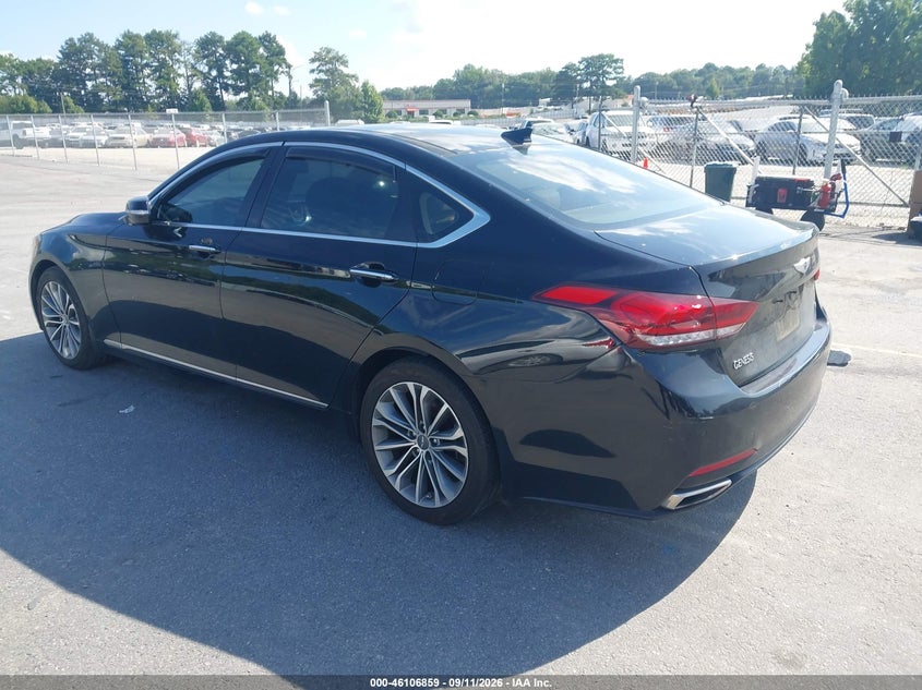 Vin: kmhgn4jexfu100136, lot: 46606553, hyundai genesis 3.8 20153