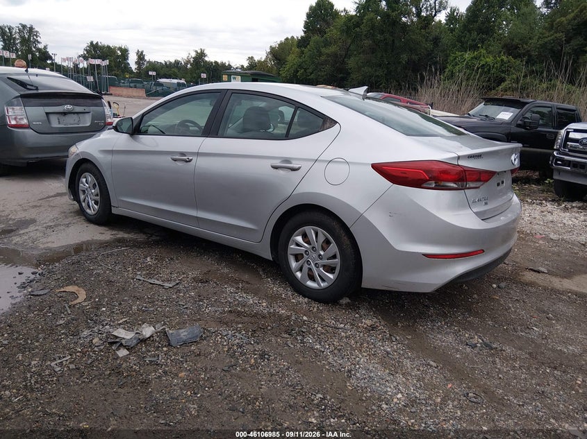 Vin: 5npd74lf8hh207559, lot: 46606701, hyundai elantra se 20173