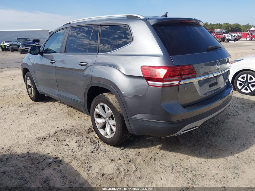 Vin: 1v2lr2ca6jc551650, lot: 46606727, volkswagen atlas 3.6l v6 se/3.6l v6 se w/technology 20183