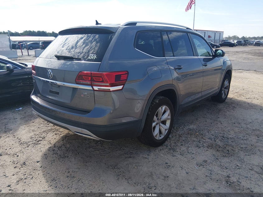 Vin: 1v2lr2ca6jc551650, lot: 46606727, volkswagen atlas 3.6l v6 se/3.6l v6 se w/technology 20184