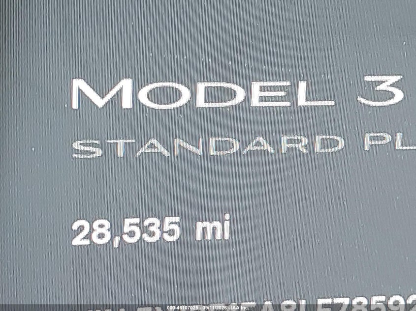TESLA MODEL 3 2020 VIN 5YJ3E1EA8LF785928