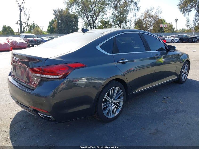 Vin: kmhgn4je3ju238495, lot: 46606777, genesis g80 3.8 20184