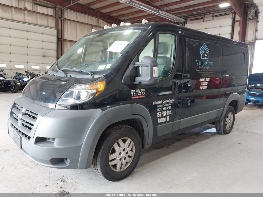 Vin: 3c6trvag2fe500440, lot: 46606781, ram promaster 1500 low roof 20152
