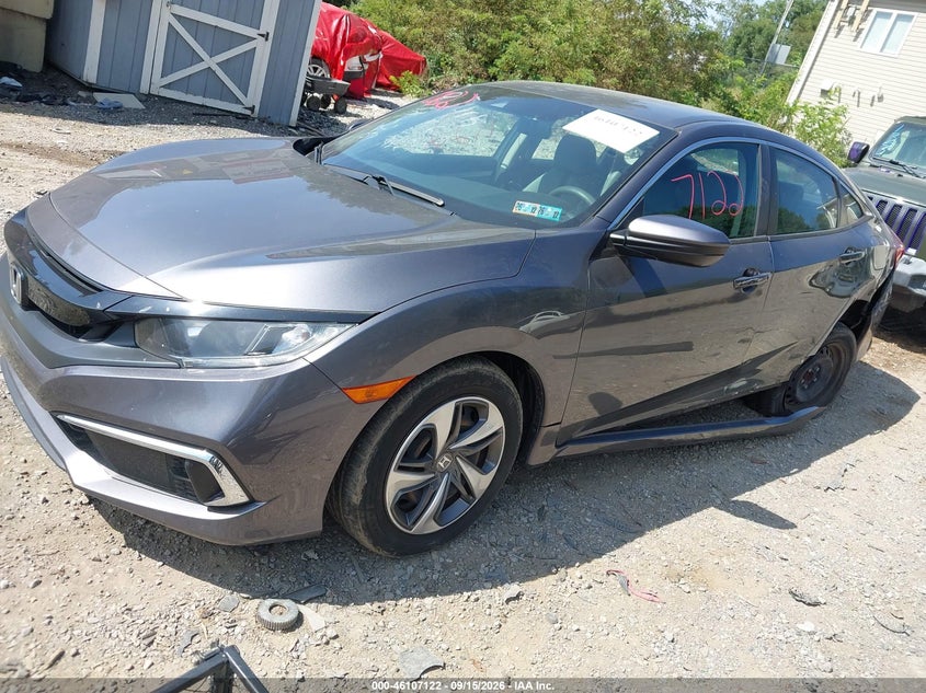 Vin: 2hgfc2f66kh576331, lot: 46606838, honda civic lx 20192