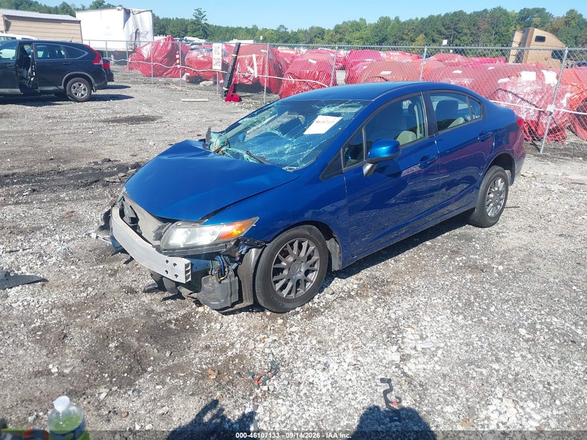 Vin: 19xfb2f58ce321606, lot: 46606849, honda civic lx 20122