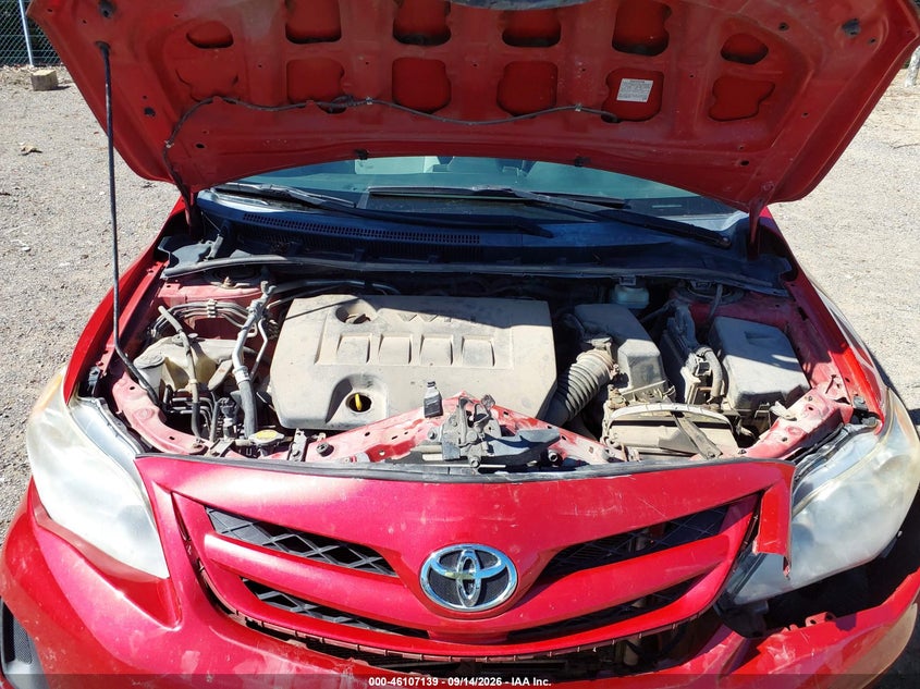 TOYOTA COROLLA 2012 VIN 2T1BU4EE4CC799722