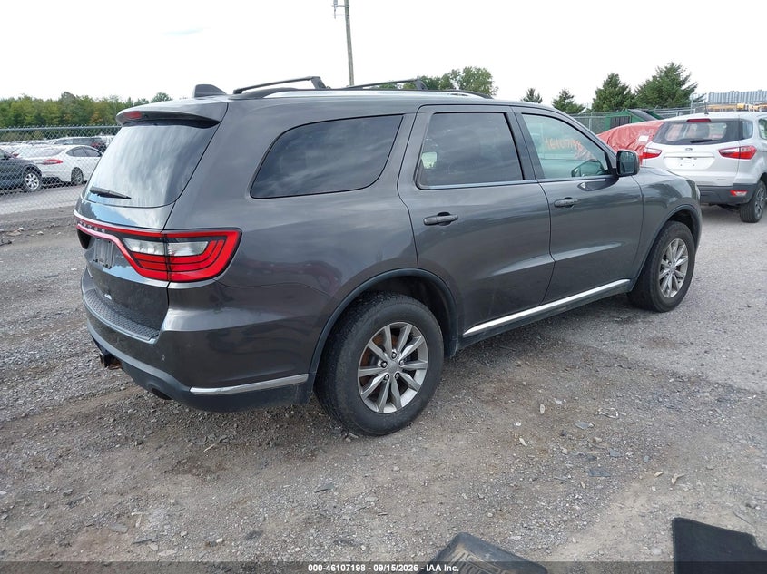 Vin: 1c4rdjag1hc619441, lot: 46606914, dodge durango sxt awd 20174