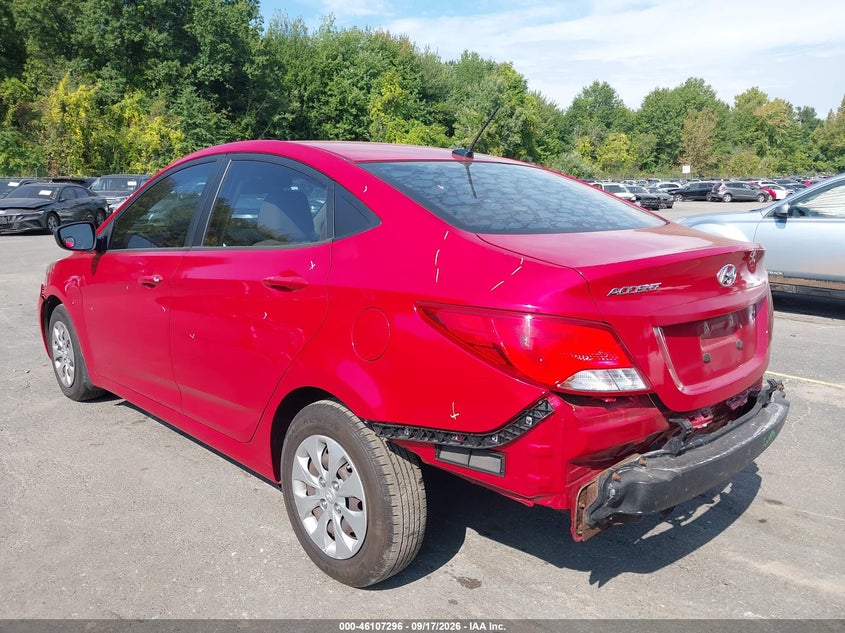 Vin: kmhct4ae5gu027201, lot: 46607012, hyundai accent se 20163