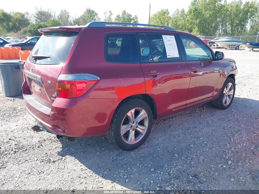 TOYOTA HIGHLANDER 2009 VIN JTEES43A792118538
